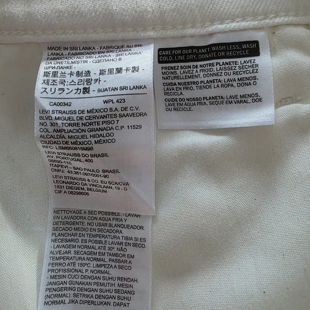 Levi's White Women's 721 High-rise Skinny Jeans 20W M - Picture 6 of 10